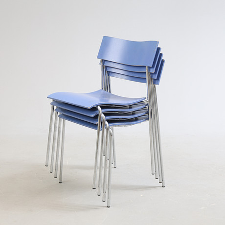 JOHANNES FOERSOM & PETER HIORT-LORENZEN. stolar, 4 st, "Campus", Lammhult. på auktion hos Gomér & Andersson Nyköping