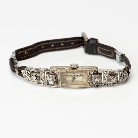 COCKTAILUR, manuell, boett av 14K guld med diamanter, 1920-/1930-tal. på auktion hos Auktionshuset Kolonn