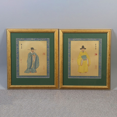 OIDENTIFIERAD KINESISK KONSTNÄR. Gouache på siden, 1900/2000-tal. på auktion hos Skånes Auktionsverk