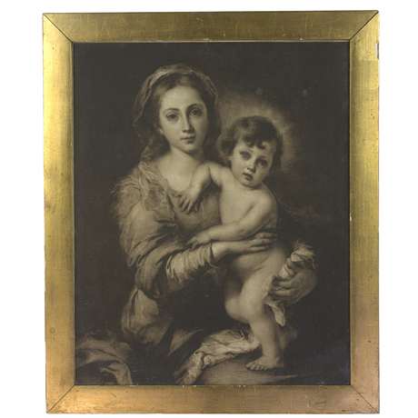 BARTOLOMMEO MURILLO. Tryck, Marie och Jesusbarnet, 1900-tal. på auktion hos Höganäs Auktionsverk