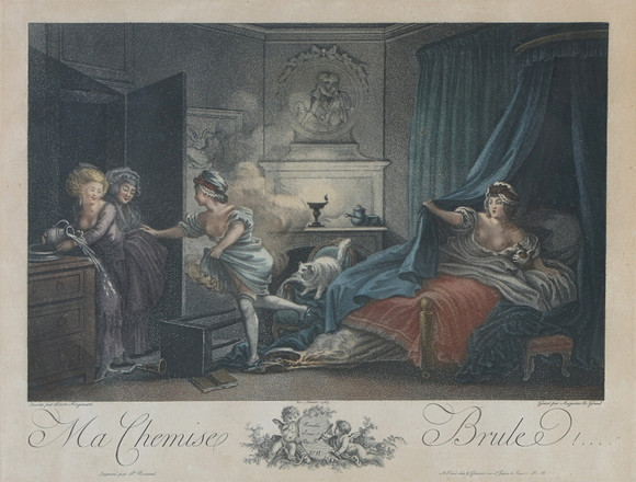 AUGUSTE CLAUDE LEGRAND. "Ma Chemise Brule", efter motiv av Honoré Fragonard. på auktion hos Skånes Auktionsverk