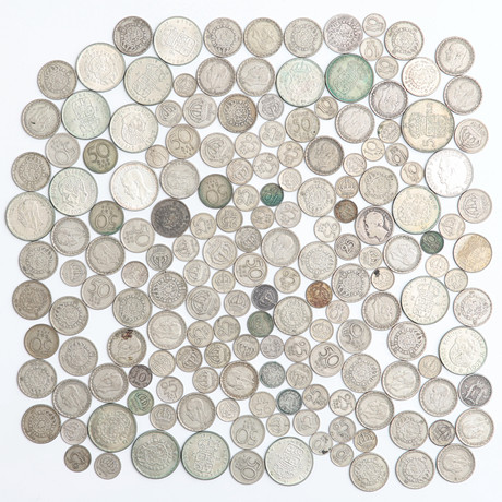 SILVERMYNT, 178 st, finvikt 392 gram, Sverige. på auktion hos Auktionshuset Thelin & Johansson