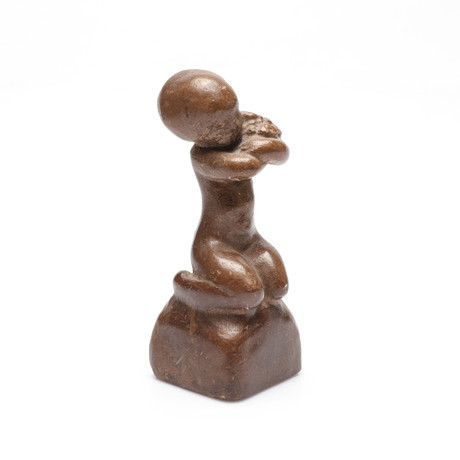 ANDERS OLSON. skulptur, bronspatinerad gips, signerad. på auktion hos Gomér & Andersson Linköping