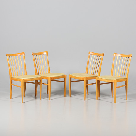 CARL MALMSTEN. STOLAR, 4 stycken, "Herrgården", Åfors Möbelfabrik AB. på auktion hos Borås Auktionshall
