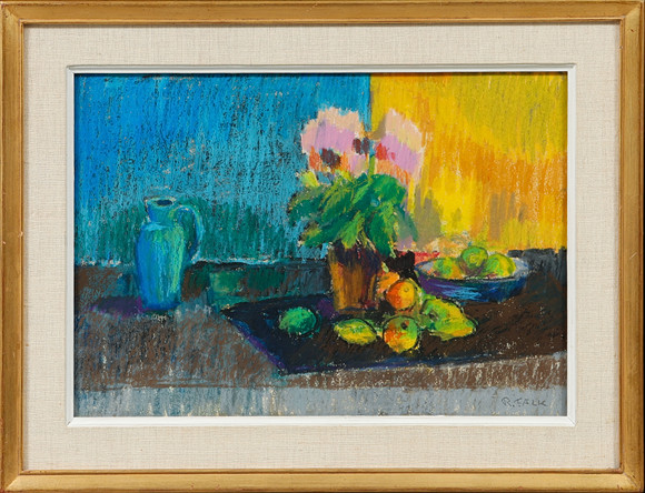 RAGNAR FALK. Stilleben, pastell, signerad. på auktion hos Göteborgs Auktionsverk