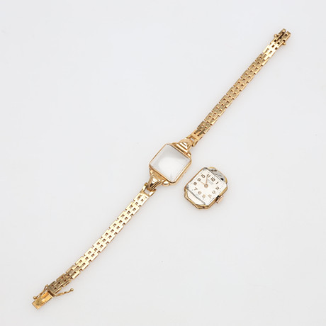 ARMBANDSUR, Savillon 18K, guld, bruttovikt ca 17,5 gram. på auktion hos Borås Auktionshall