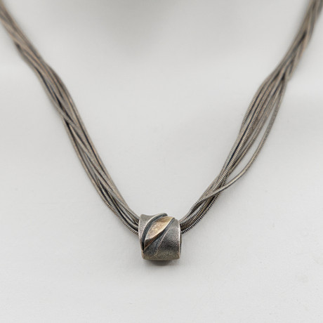 JENS J. AAGAARD, HALSBAND, OXIDERAT STERLINGSILVER. på auktion hos Auktionskammaren Sydost Kalmar