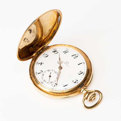 OMEGA. Fickur, yttre boett av guld, 18K, savonett, manuell, ankargång, 1930-tal. på auktion hos Auktionshuset Kolonn
