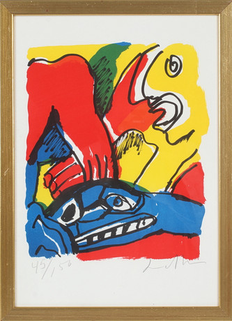 BENGT LINDSTRÖM. Komposition, litografi, signerad och numrerad 45/150. på auktion hos Stadsauktion Sundsvall
