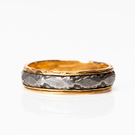 INGENJÖRSRING, 18K guld med järn, K Andersson, Stockholm, 1940. på auktion hos Auktionshuset Kolonn