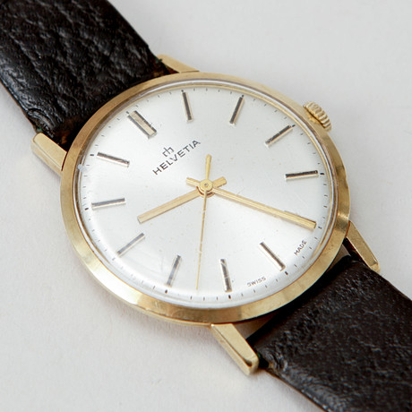 ARMBANDSUR, Helvetia, 14k guld i boett, manuell, 1970-tal. på auktion hos Göteborgs Auktionsverk