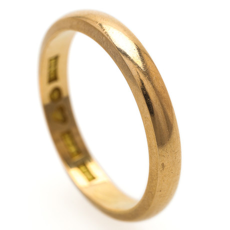 SLÄT RING, 18 k guld, Gjerling, Vänersborg 1954. på auktion hos Auktionsmagasinet Vänersborg