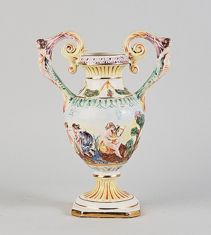 Angel”, Capodimonte porcelain sculpture, 20th Century. Ceramics
