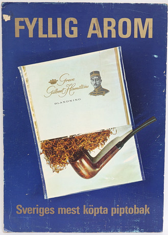 REKLAMPLANSCH, "Fyllig arom" 1900-talets mitt. på auktion hos Falun Auktionsbyrå