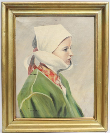 ANDERS ZORN. Kopia efter, morakulla, oljemålning på duk, monogramsignerad UP daterad 1931. på auktion hos Falun Auktionsbyrå