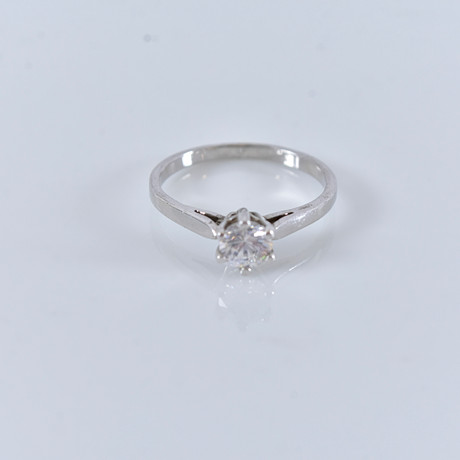 RING, solitaire, sterlingsilver, Victor Janson Lindesberg. på auktion hos Halmstads Auktionskammare