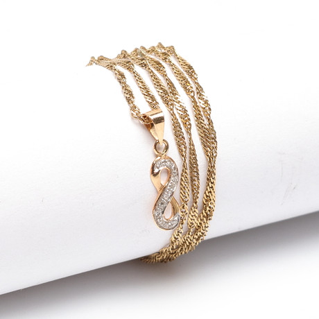 HALSBAND med HÄNGE, 18K, Guld, vikt cirka 2,3 gram. på auktion hos Gomér & Andersson Linköping