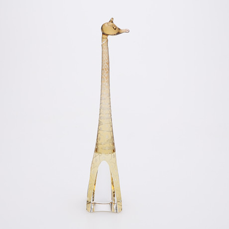 GUNNAR ANDER. FIGURINE, 2 giraffe and goat, painted wood. Toys