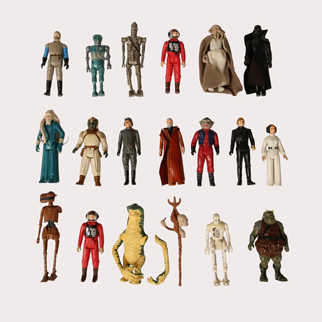 STAR WARS FIGURER, Bib Fortuna, Klaatu, 8D8, Gamorrean Guard, B-Wing Pilot, General Madine, Luke Skywalker, Be på auktion hos Limhamns Auktionsbyrå