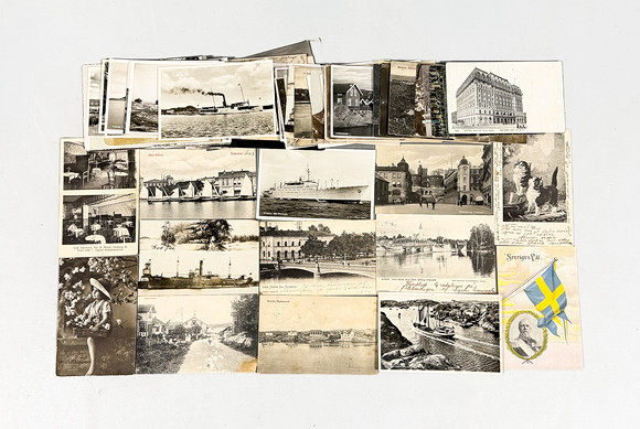 VYKORT, ca 75 st, 18/1900-tal. på auktion hos Auktionshuset STO Bohuslän