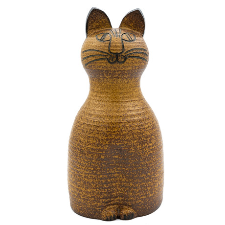 LISA LARSON. Skulptur / Figurin, Katt, Gustavsberg, Signerad 1900-tal. på auktion hos Norrlands Auktionsverk