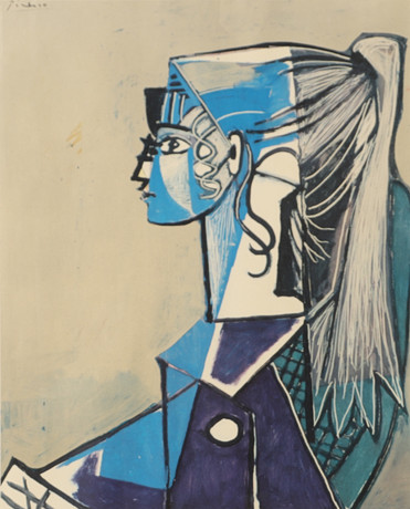PABLO PICASSO. EFTER, "Portait de Jeune Femme", tryck. på auktion hos Helsingborgs Auktionskammare