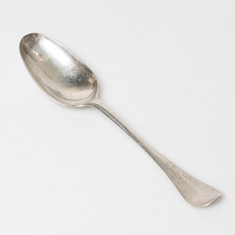 JOHAN WENNERWALL, sked, silver. Göteborg 1740-50-tal. på auktion hos Stockholms Auktionsverk Helsingborg