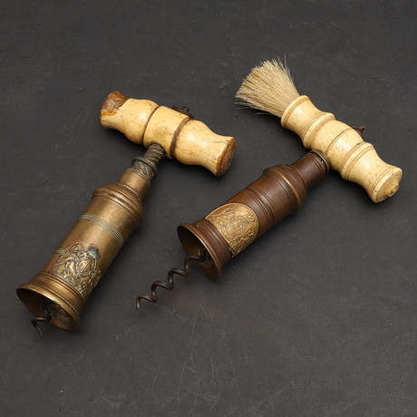 ICE HINK und KORKZIEHER, 4 Teile, 1900er Jahre. Glasobjekte - Gebrauchglas