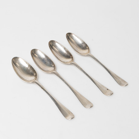 FRIEDRICH HEINRICH KLINCK. 4 st. skedar, silver. Stockholm 1744. på auktion hos Stockholms Auktionsverk Helsingborg