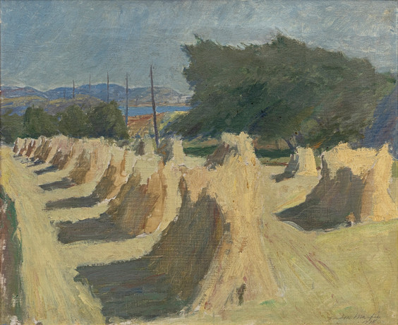GORDON MACFIE. Komposition, olja på duk, signerad, daterad 1938. på auktion hos Auktionshuset Kolonn