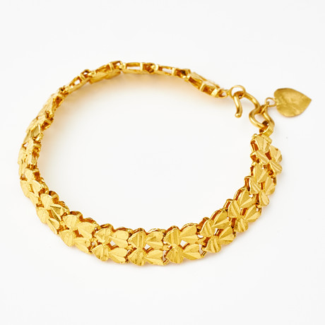 ARMBAND, ca 20-21 k guld, fanatsilänk, utländskt arbete. på auktion hos Stockholms Auktionsverk Magasin 5