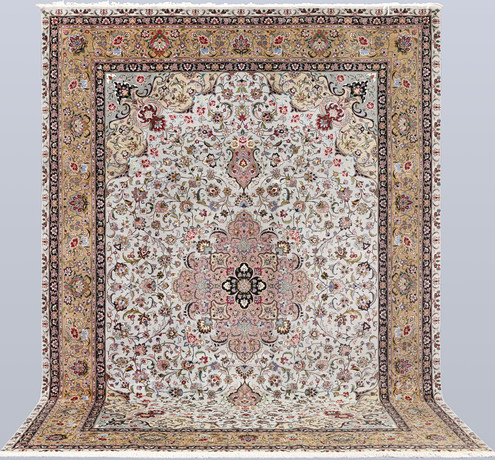 MATTA, Täbriz, part silk s k 50 radj, cirka 348 x 252 cm. på auktion hos RA Auktionsverket Norrköping