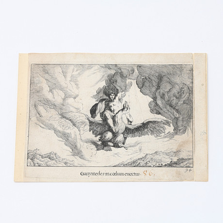 JOHANN WILHELM BAUR (1607-1642). Etsningar, 5 st, ur "Ovid's Metamorphoses", ca 1639-41. på auktion hos Uppsala Auktionskammare