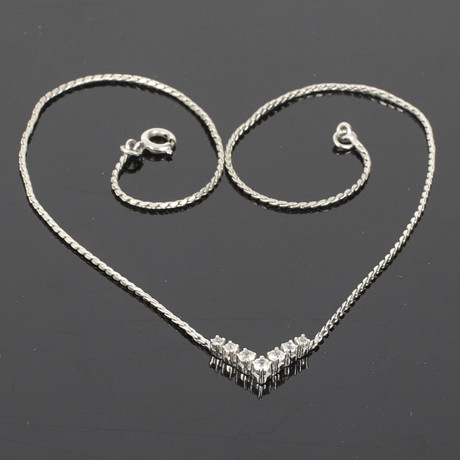 COLLIER, Sterling silver men vita stenar. 1900-tal. på auktion hos Stadsauktion Sundsvall