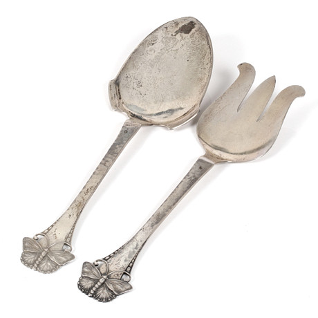 UPPLÄGGNINGSBESTICK, ett par, silver, ALT, 1905. på auktion hos Stadsauktion Sundsvall