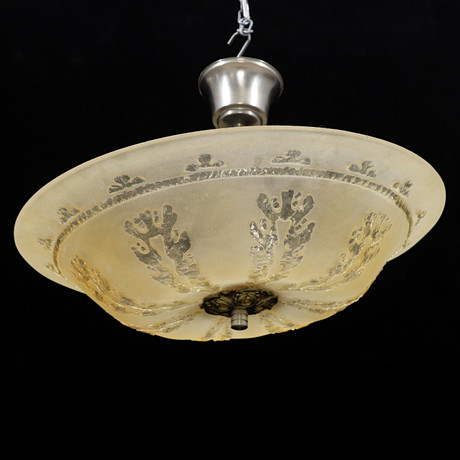 TAKLAMPA, 3 ljuspunkter, 1900-talets mitt. på auktion hos Växjö Auktionskammare