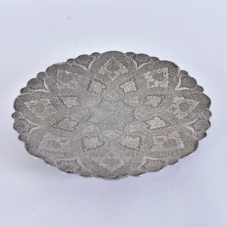 SKÅL PÅ FOT, silver, Persien, 18-1900-tal. på auktion hos Halmstads Auktionskammare