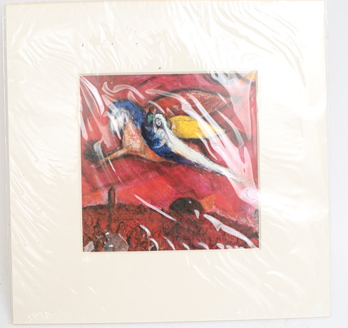 MARC CHAGALL. Tryck efter, "Le cantique des cantiques IV". på auktion hos Falun Auktionsbyrå