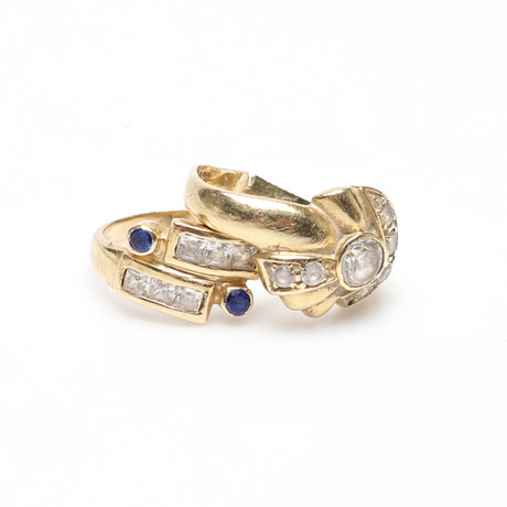 2 RINGAR/SKROT, 14K, Guld, vikt cirka 6,2 gram. på auktion hos Gomér & Andersson Linköping