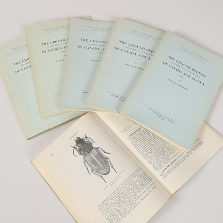 BÖCKER, 6 stycken, The Ground-beetles of Canada and Alaska, Carl H. Lindroth. på auktion hos Helsingborgs Auktionskammare