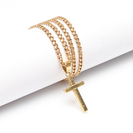 HALSBAND med KORSHÄNGE, 18K, Guld, vikt cirka 3,6 gram. på auktion hos Gomér & Andersson Linköping