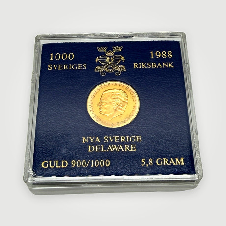 GULDMYNT, 1000-kronor, 900/1000, 1988. på auktion hos Auktionshuset STO Bohuslän