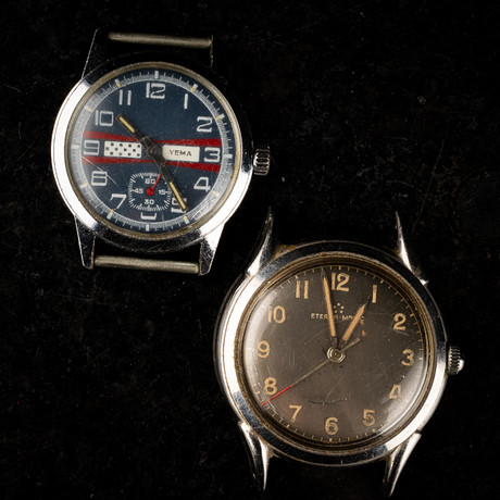 ARMBANDSUR. Eterna-Matic & Yema 1900-tal (2st). på auktion hos Norrlands Auktionsverk