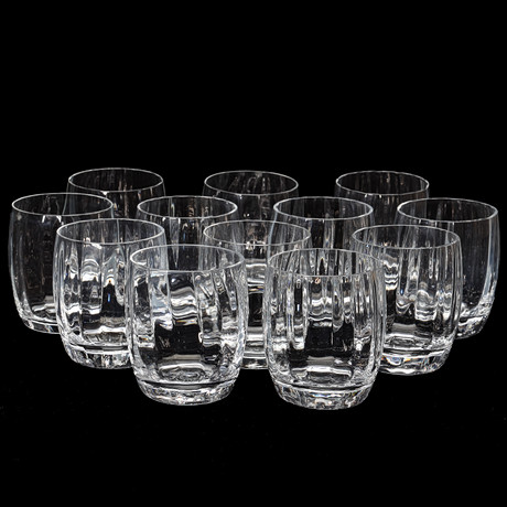 GUNNAR CYRÉN. Selterglas, 12 st, "Optica Symphony", Orrefors. på auktion hos Auktionsmagasinet Vänersborg