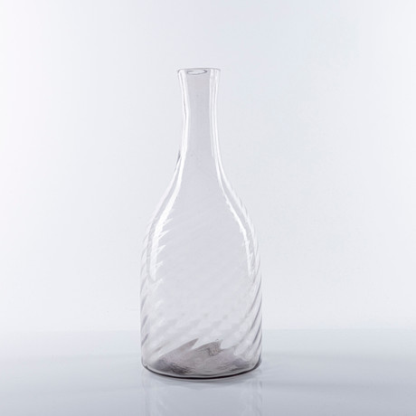 KARAFF/VAS, optikblåst glas, 1800-tal. på auktion hos Auktionshuset Kolonn