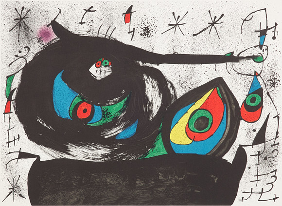 JOAN MIRÓ. Homenatge a Joan Prats. på auktion hos Stockholms Auktionsverk Sickla