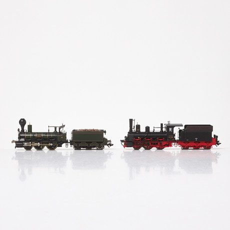 MÄRKLIN H0, 2 st, ånglok, nr. 37971 samt 37972, i originalkartonger. på auktion hos Stockholms Auktionsverk Sickla