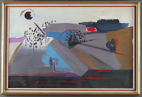 LARS ROLF. Composition, oil on canvas, signed. Art - Paintings - Auctionet