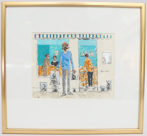 TOM FALROTH. Figurer, blandteknik, signerad. på auktion hos Falun Auktionsbyrå