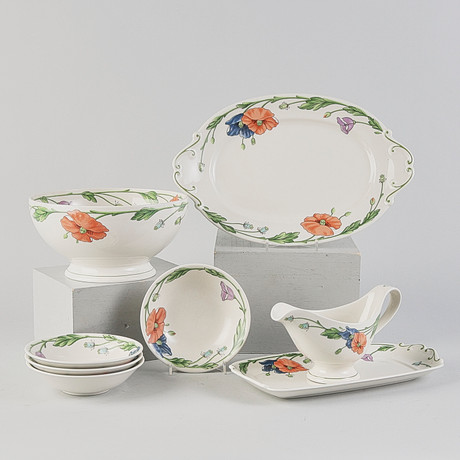 SERVISDELAR, 8 del, Villeroy & Boch, Amapola. på auktion hos Metropol Auktioner